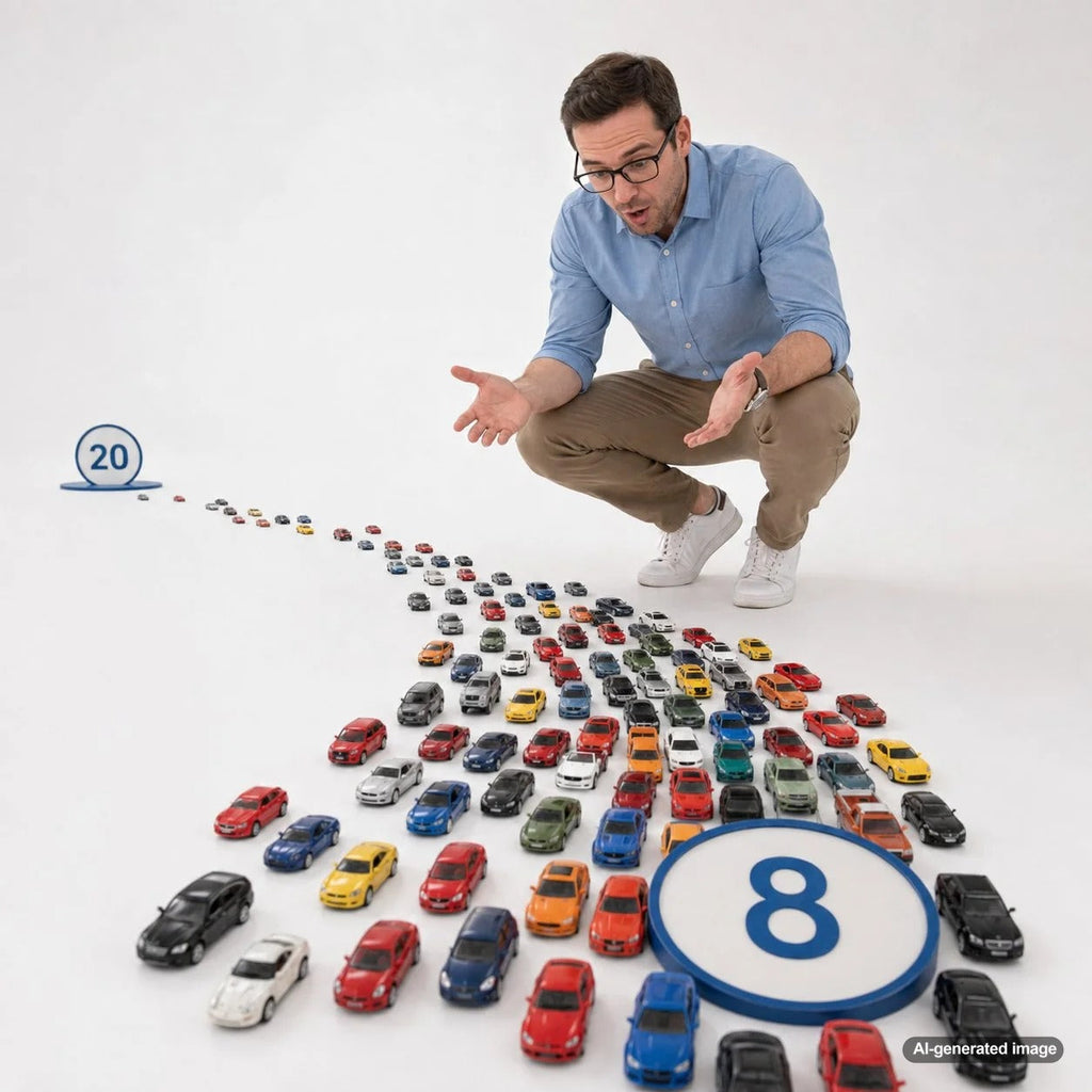 Search ranking growth chart illustrating how moving from position 20 to position 8 can increase organic traffic
