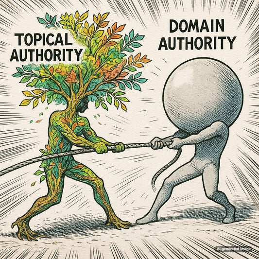 Illustration depicting the concept of Topical Authority in SEO