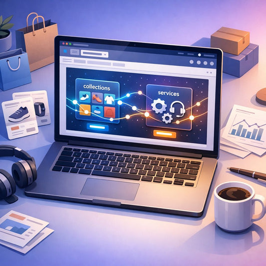 Business blog internal linking strategy connecting articles to collections and service pages for better SEO and customer navigation
